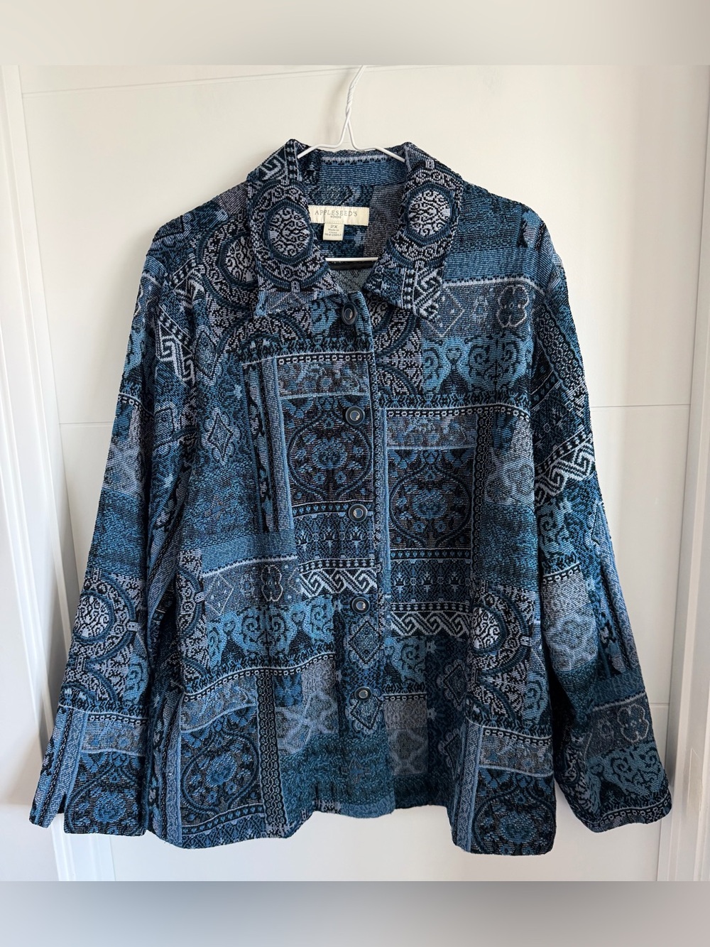 Appleseed's: Womenโs Button-Up Jacket (ptp approx 24in) Size 2X